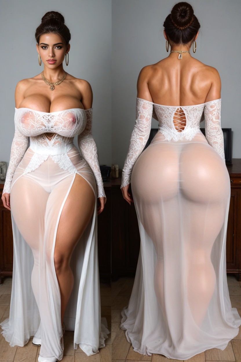 Thick Ass, Bubble Butt, Overflowing Cleavage AI Porn