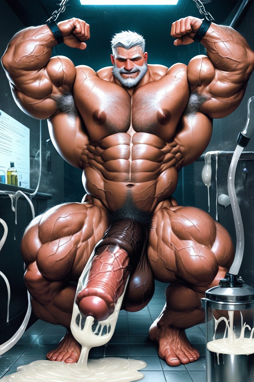 Udder, Hyper Bara Muscles, Hyper Muscles AI Gay Porn