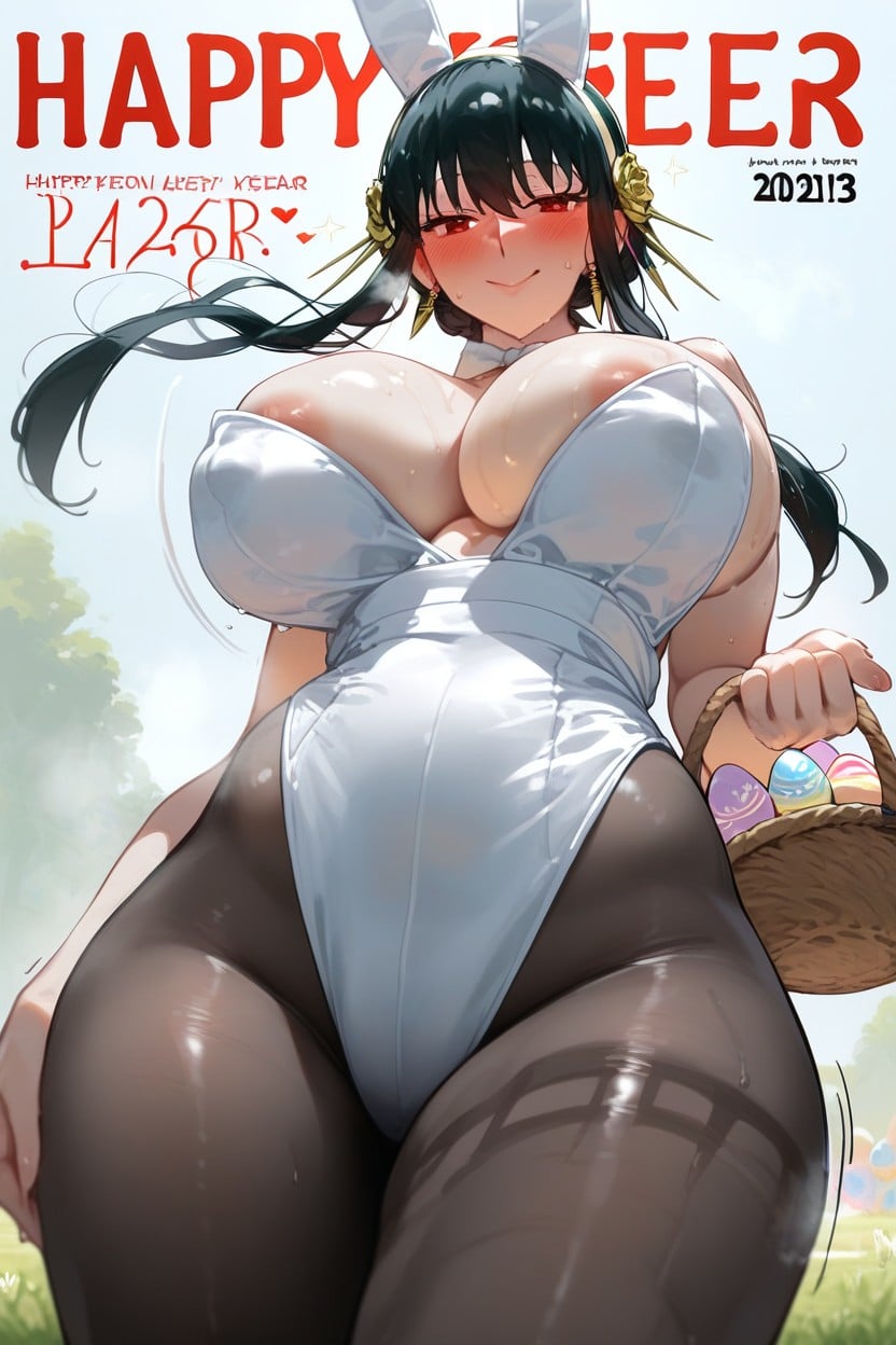 Bunny Ears, Bouncing, Volumetric Lighting Hentai AI Porn