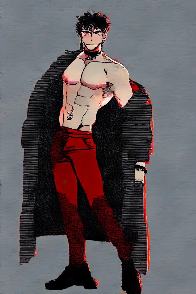Red Eyes, Skinny, Pixie Cut AI Gay Porn
