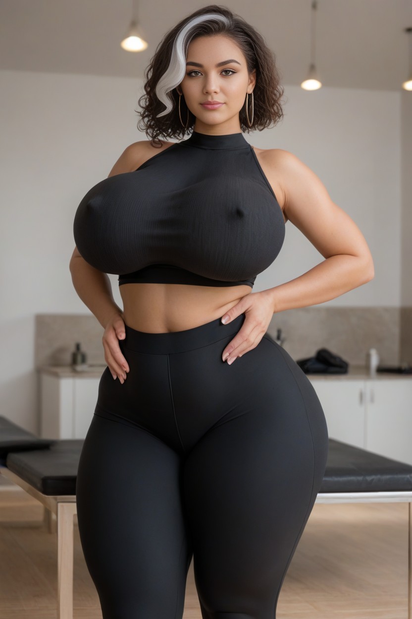 Hips Wider Than Shoulders, Voluptuous Massive Massive Breasts, Massive Thighs AI Porn