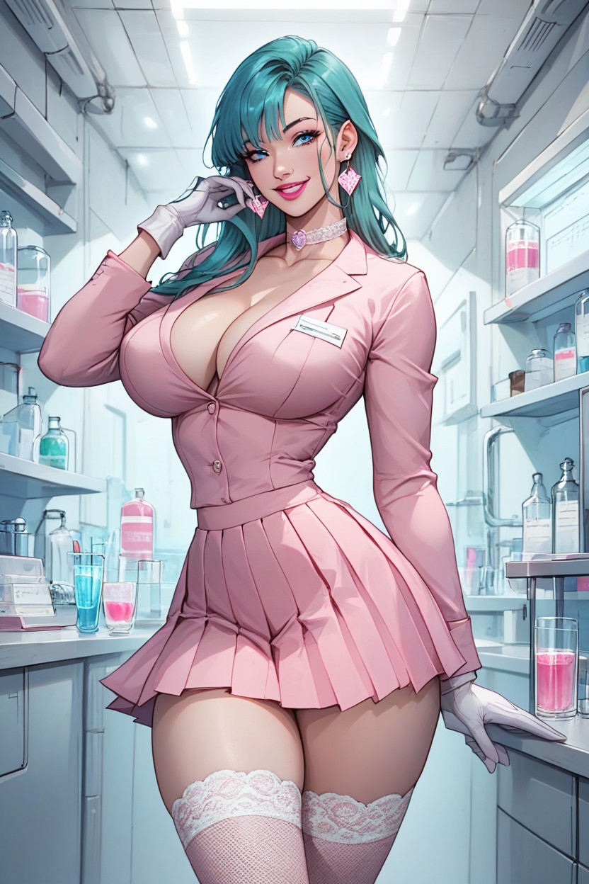 Perfect Face, Tight Waist, Lab Hentai AI Porn