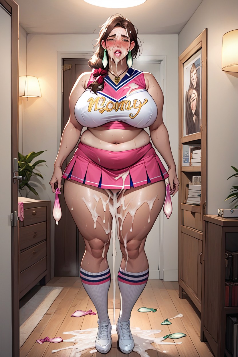 Bags Under Eyes, Excessive Cum All Over Huge Body, Poster AI Porn