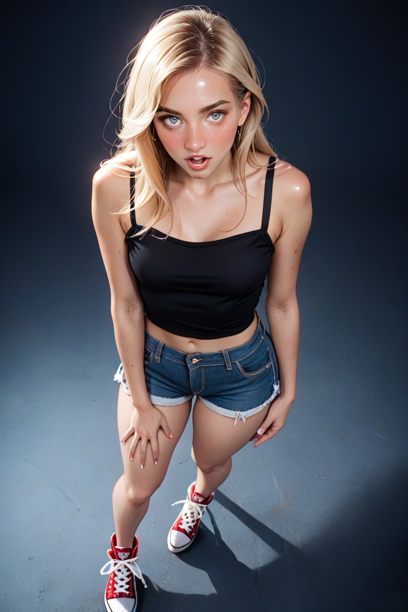 View Over Shoulder, Front View, Perfect Legs AI Porn