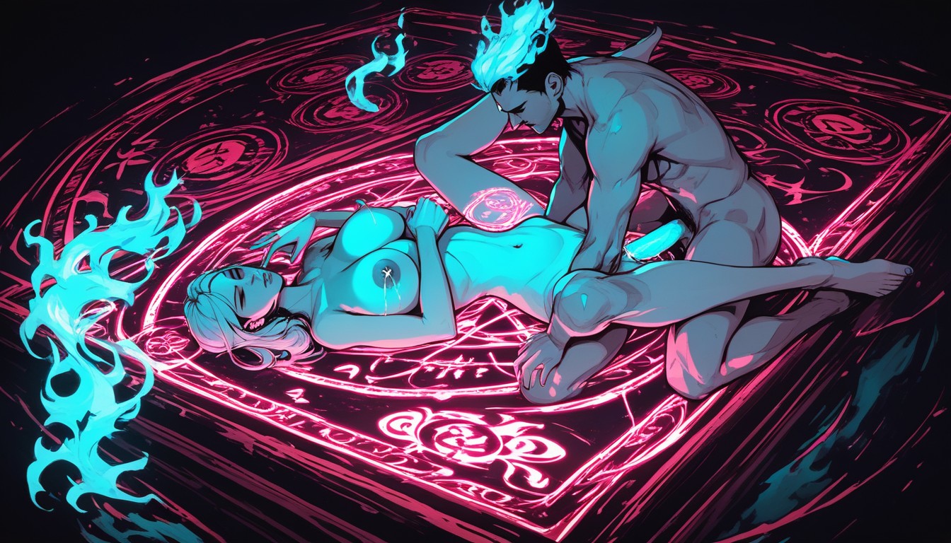 The Penis Glows Blue, Perfect Body, Five Fingers Hentai AI Porn