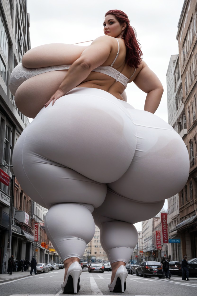 Gigantic Hyper Ass, Extremely Large Ass, Boobs Bursting Out Of Bra AI Porn