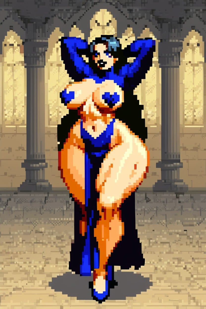 Long Sleeves, Extremely Wide Hips, Hyper Round Ass AI Porn