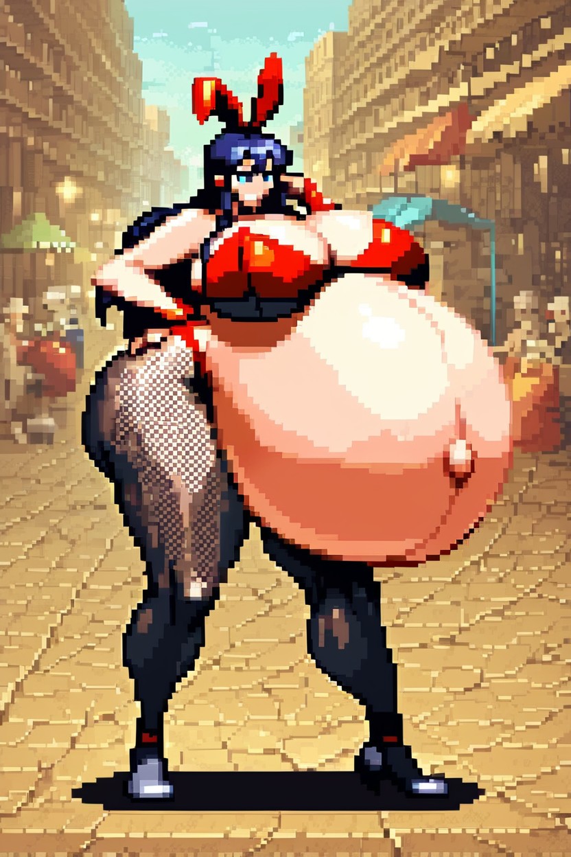 Beauty Mark, Blue Eyes, Rounded Ass AI Porn
