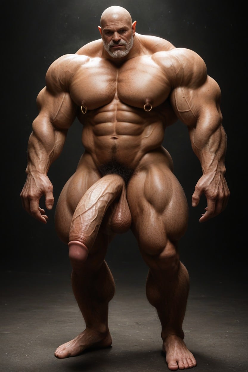 Masculine Face, Huge Jaw, Huge Brow AI Gay Porn