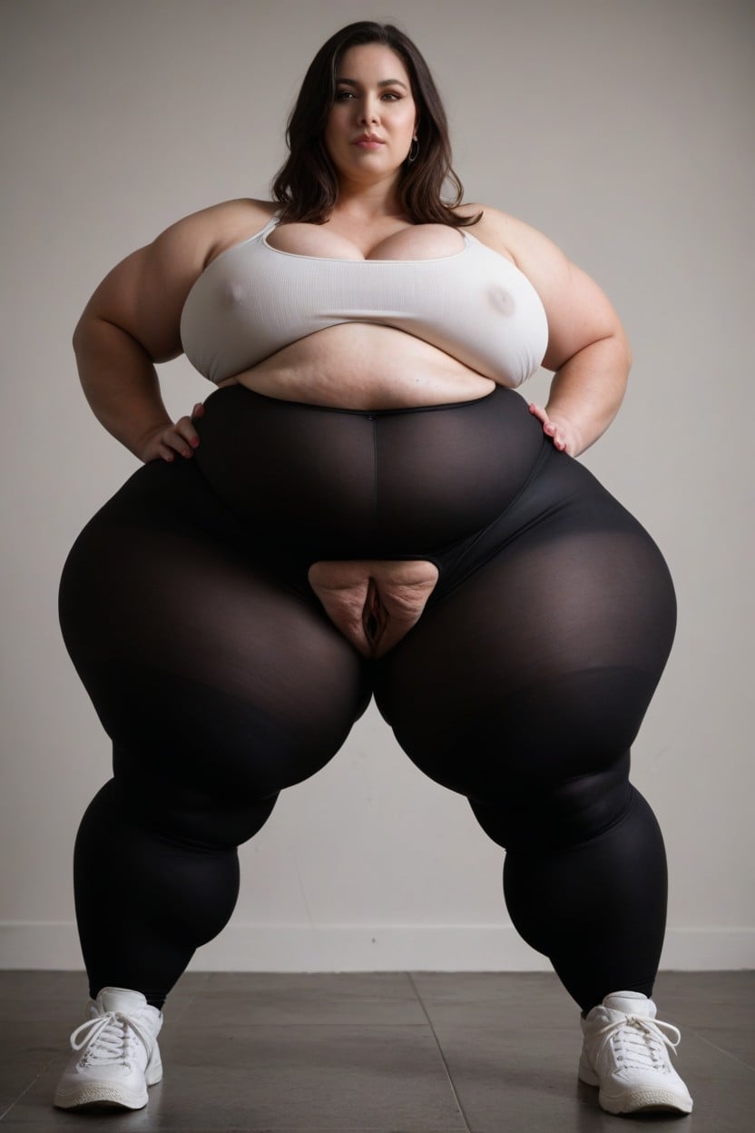 Obese Arms, Extremely Large Ass, Prominent Belly BBW AI Porn