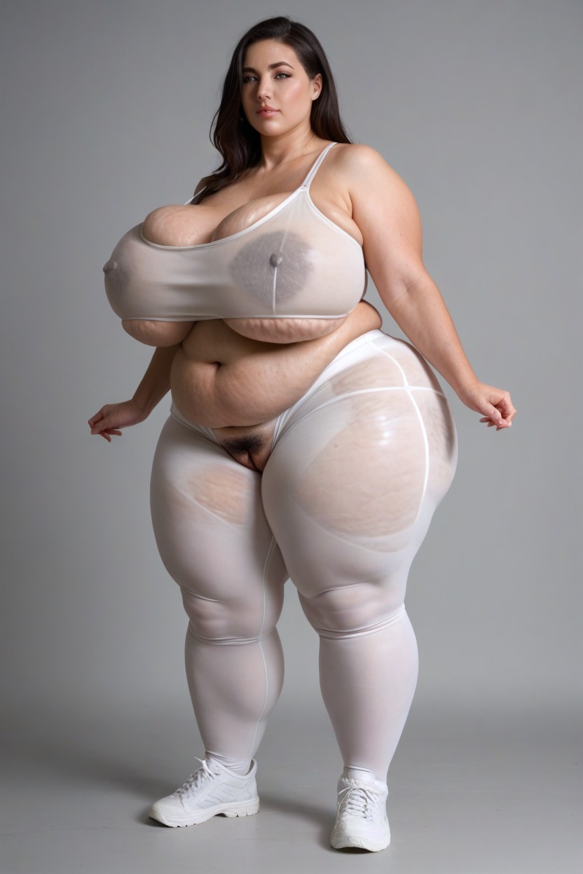 Dark, Thick Thighs, Erect BBW AI Porn