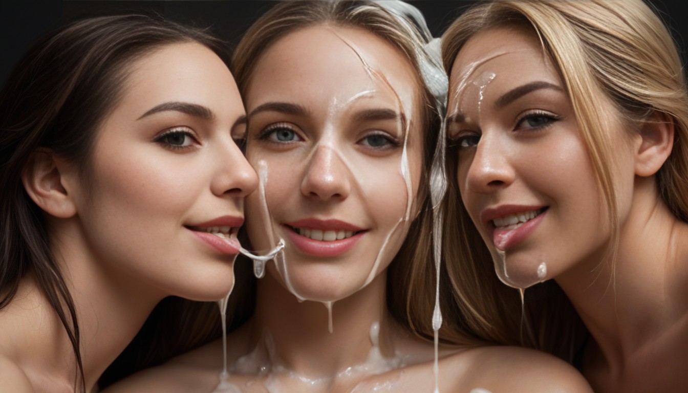 Front View, Surrounded By Dicks, Face AI Porn