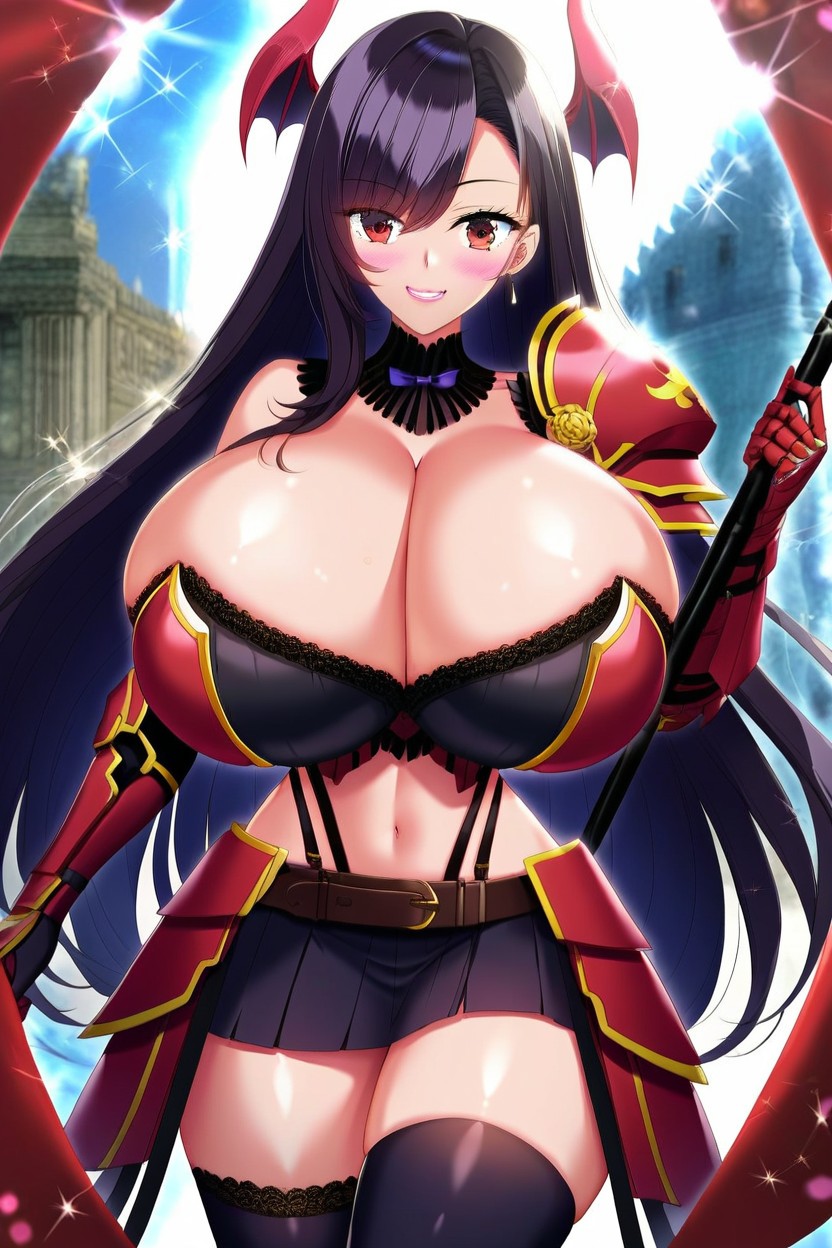Hourglass Body, Fit, Glowing Eyes Hentai AI Porn