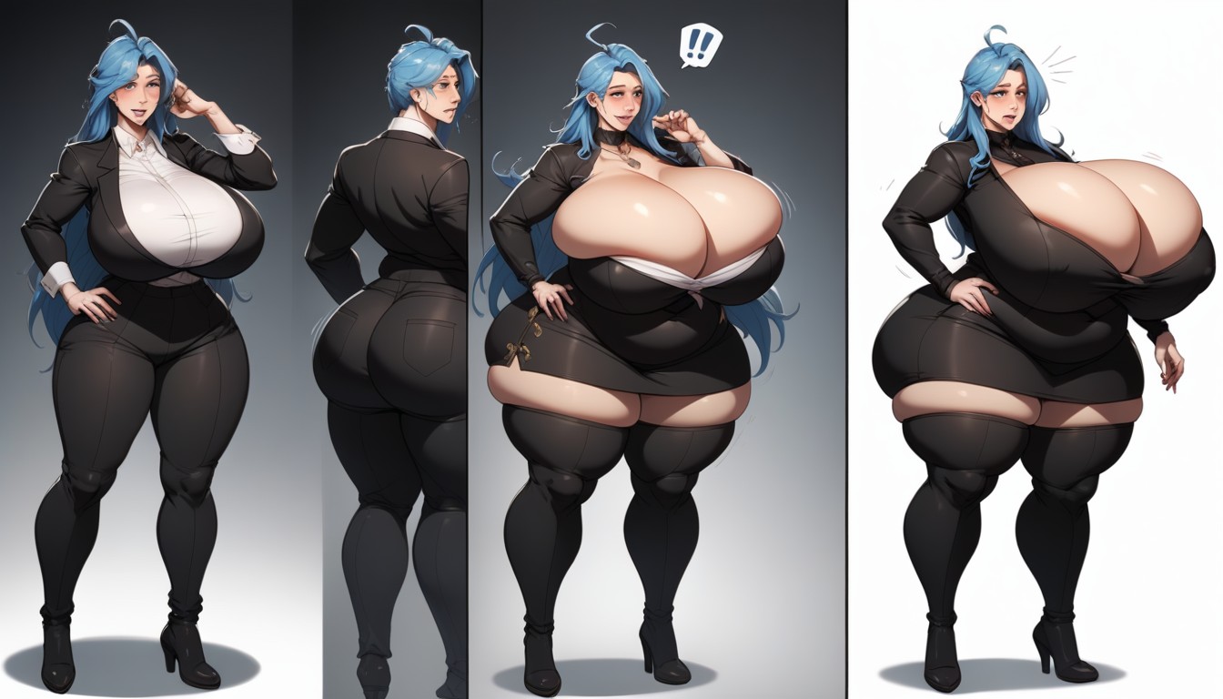 18+, Extra Hyper Enlarging Weight Gain, Hyper Mega Fat Thick Hourglass Body Figure Porno IA BBW