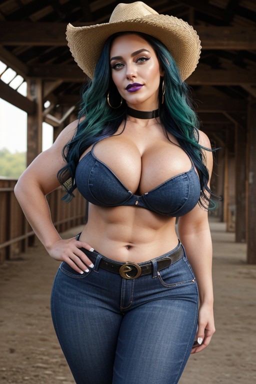 Amazon Goddess, Latina, White Blouse AI Porn
