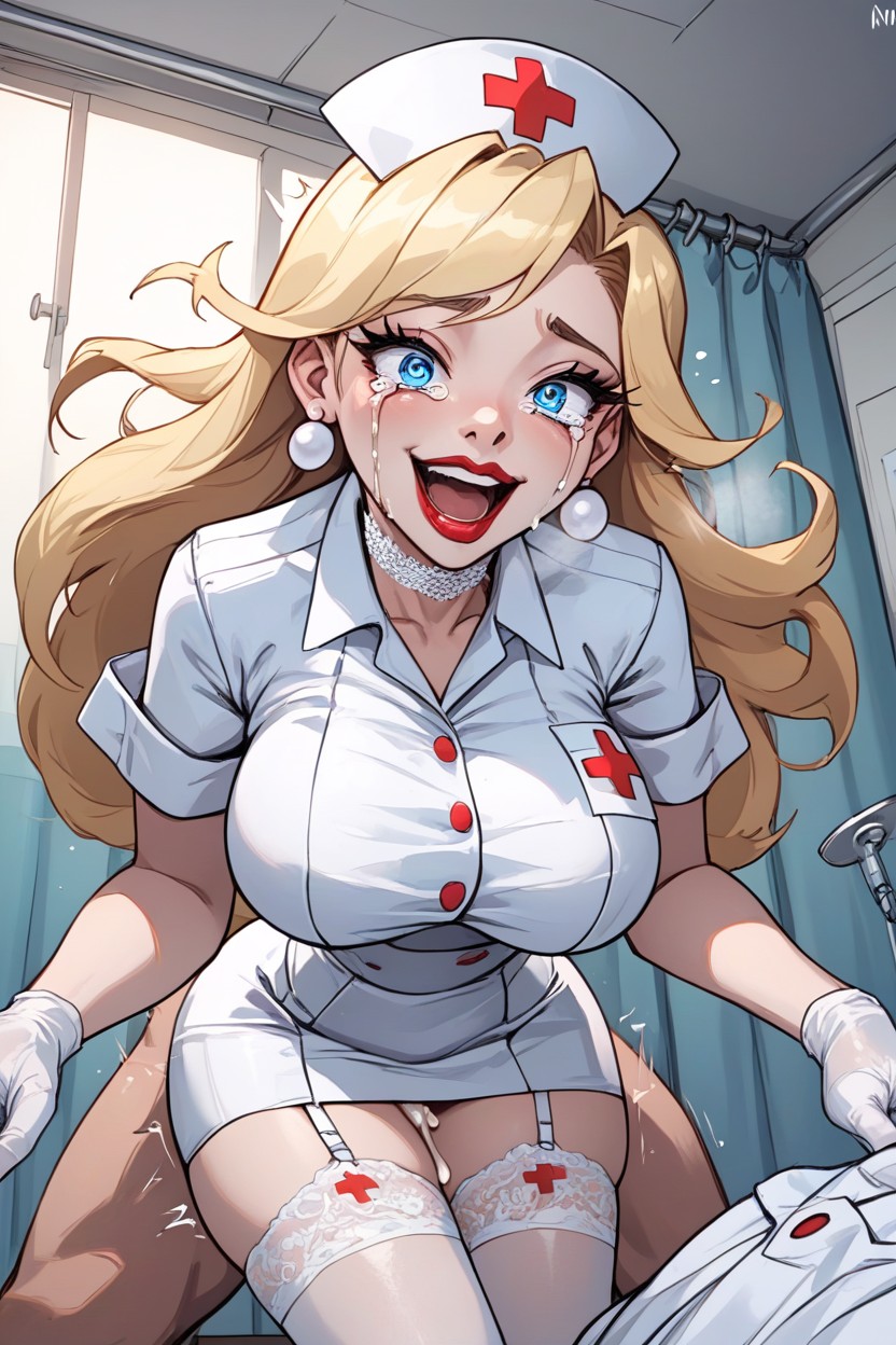 Doggy Style, Busty Lips In Red Lipstick, Long Black Eyelashes Hentai AI Porn