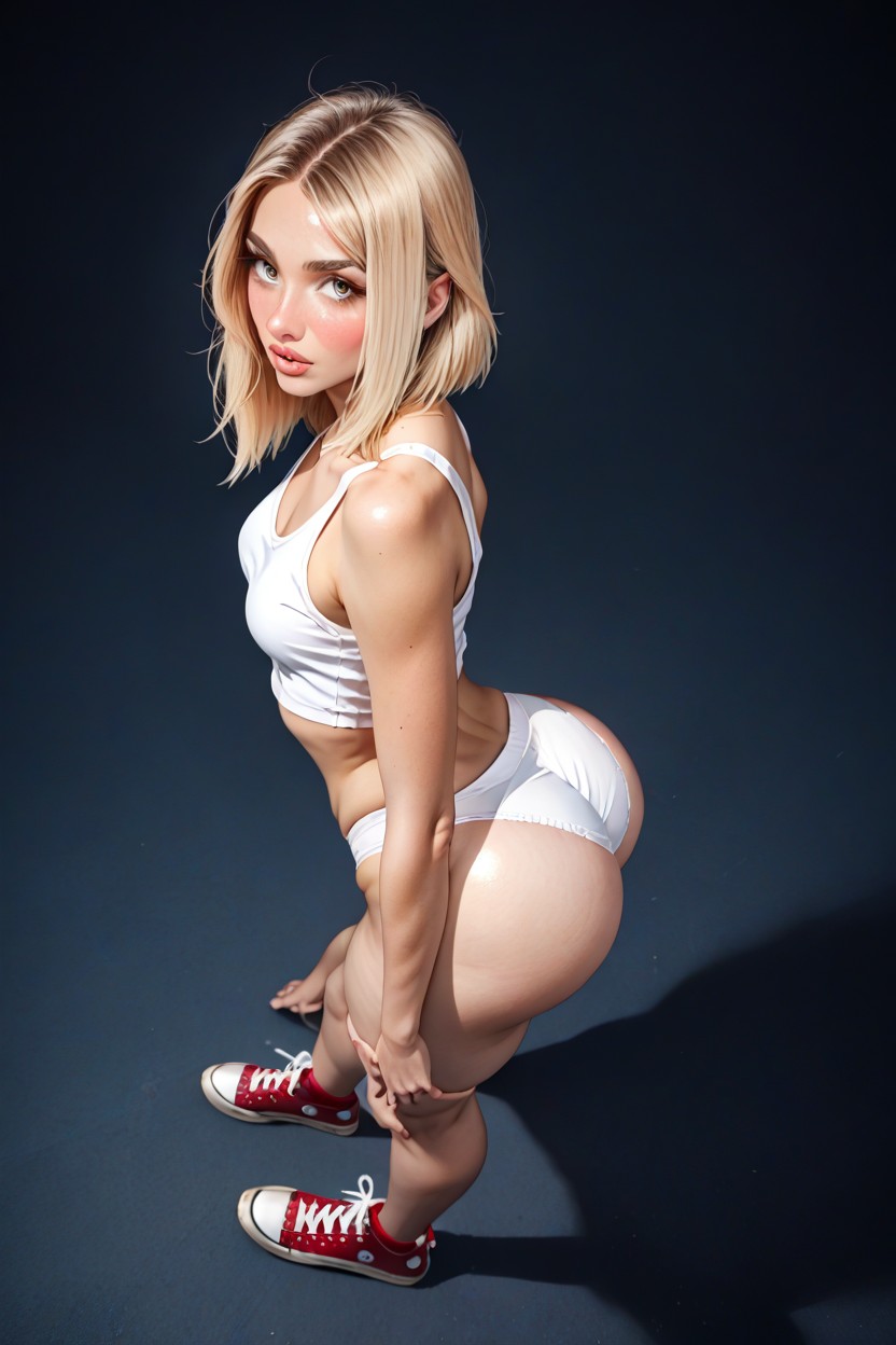 Strapless, Small Breasts, Standing Straight AI Porn