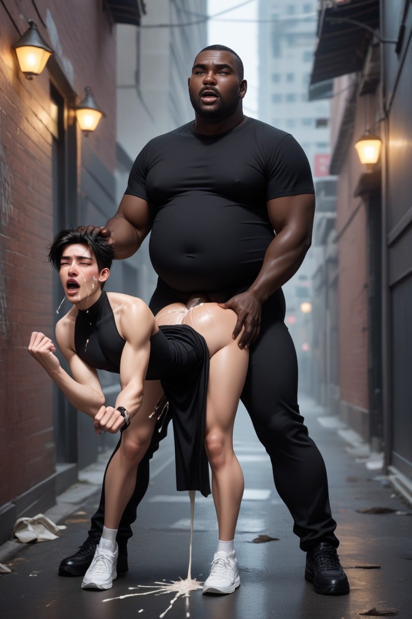 Giant Black Cock, Rue, 18+ Porno IA Gay