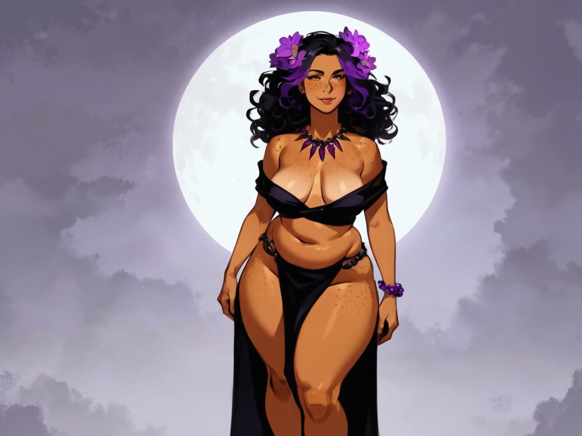 Chest And Hips Proportionate, Freckles, Thick Latina AI Porn