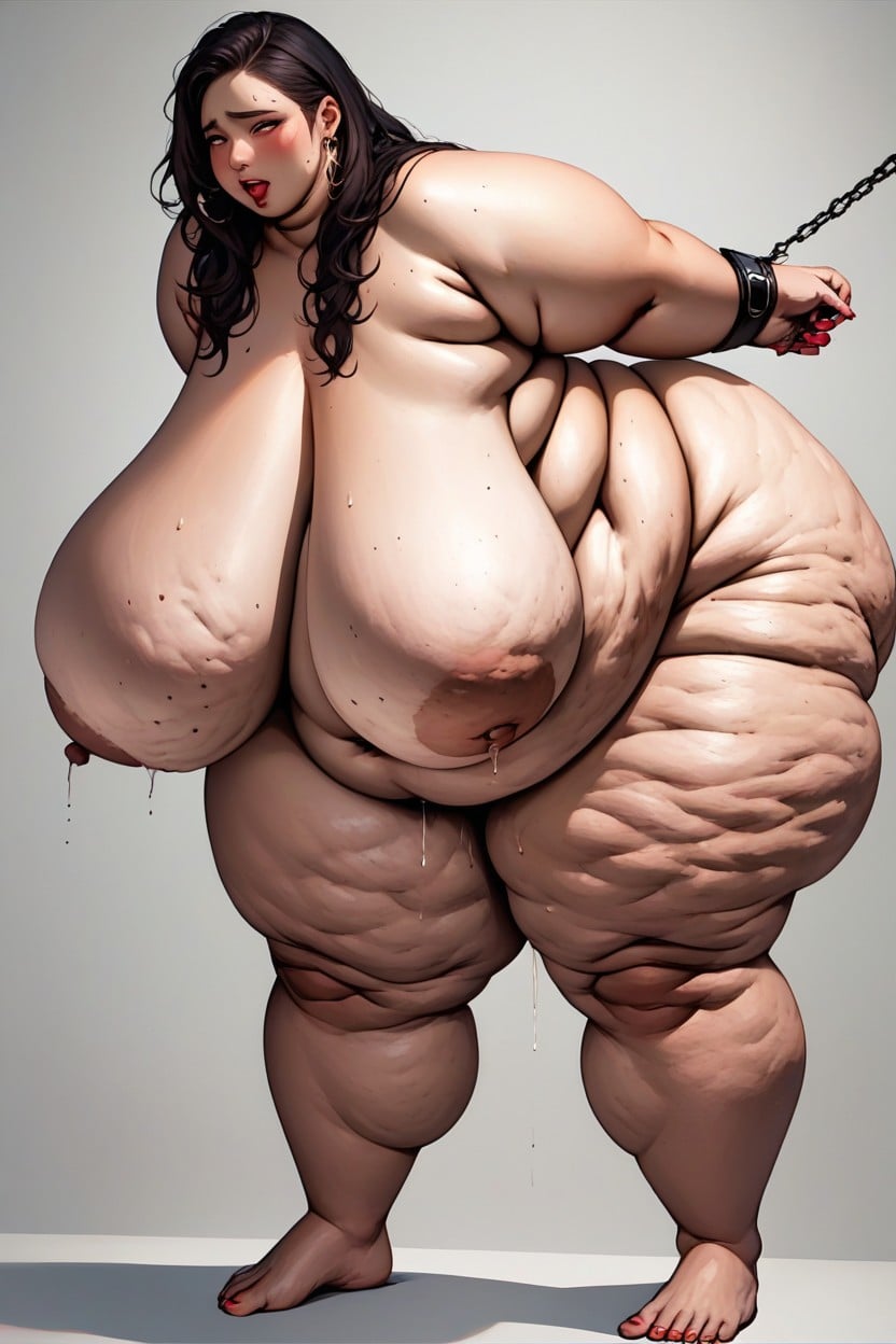 Deepest Cellulite Craters, Full Body View, 18+ BBW AI Porn