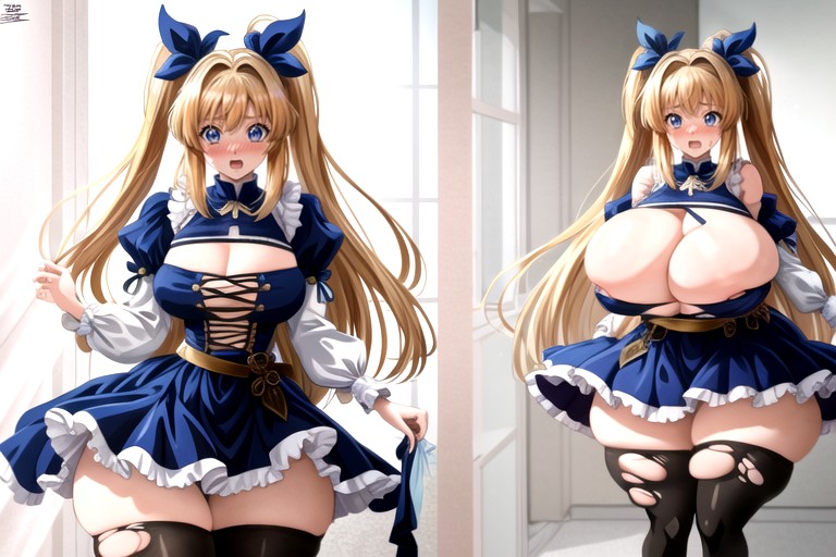 Ssbbw, Pantalla Dividida, Expansión De Senos Hentai IA