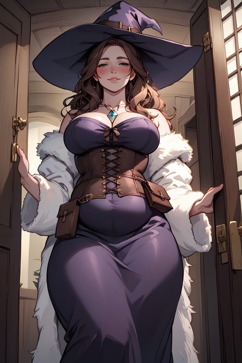 Thick, Bottom Up, Holding Doorway Hentai AI Porn