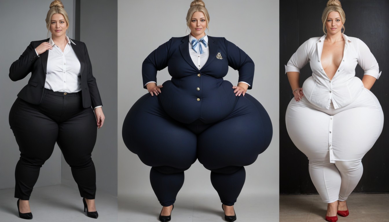 Extremely Obese, Giant Massive Hyper Ass, Buttons Popping AIポルノ
