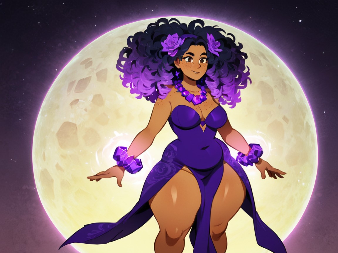Afterimage, Wearing Purple Floral Print Clothes, Neon Purple Bonfire Porno latina IA