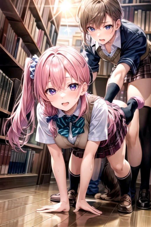 Blue Skirt, Embarrassing, Facial Hentai AI Porn