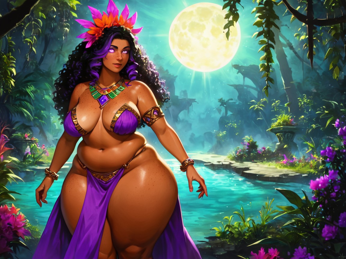 Thick Thighs, Jungle Overgrowth In Background, Tan Skin Porno latina IA