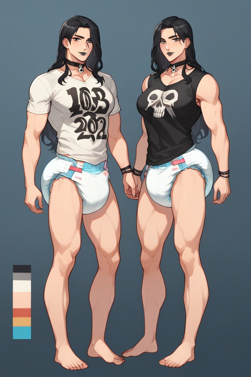Black Hair, American, Skinny Hentai AI Porn