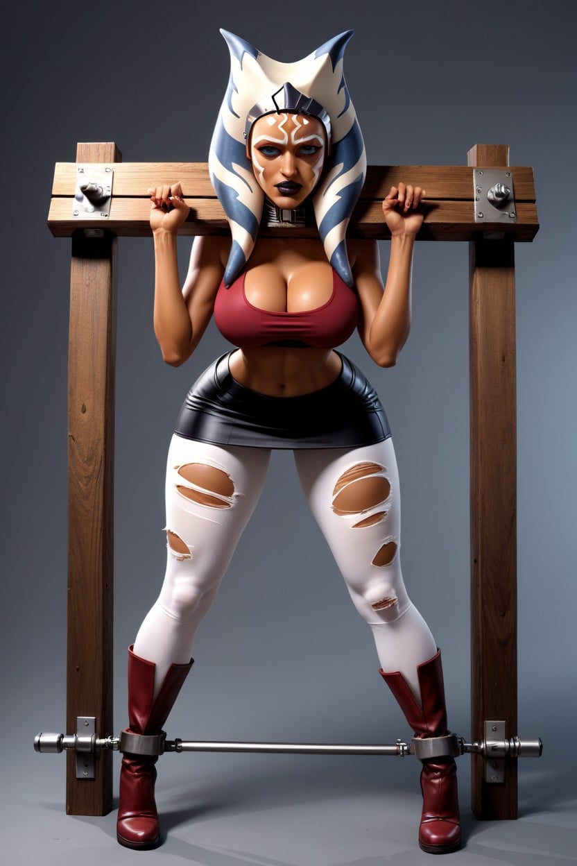 White Leggings, Wide Hips, 2 People AI Porn