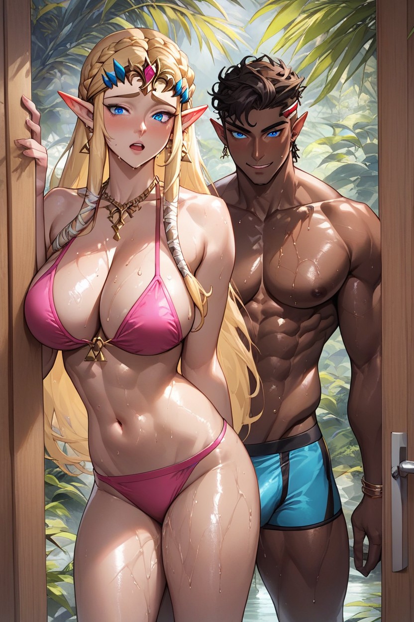African Man Standing, Curvy, 18+ Hentai AI Porn