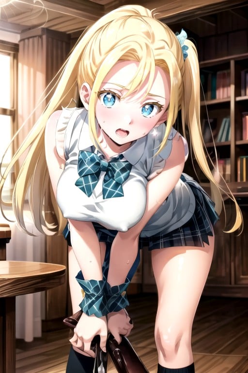 Embarrassing, Low Twintails, Forward Angle Hentai AI Porn