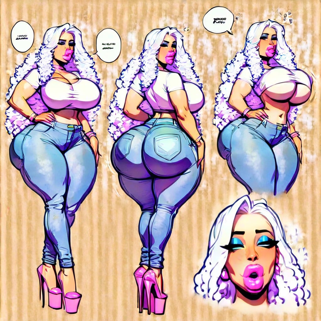 Kissy Face, Horny Face, Gluteal Cleft Pornografia de IA