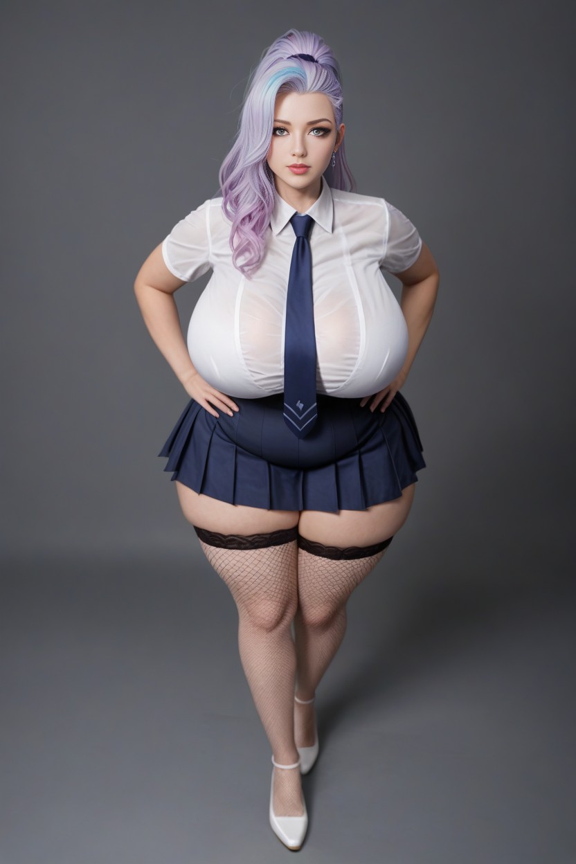 18+, Thick Supermodel Body Type, Extremely Long Legs AIポルノ