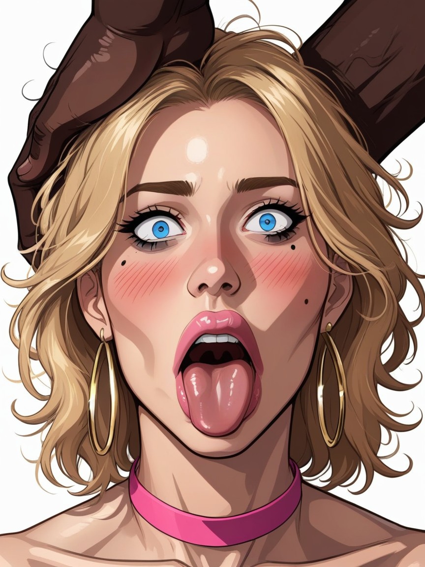 Long Pink Nails, Interracial, Blushing Hentai AI Porn