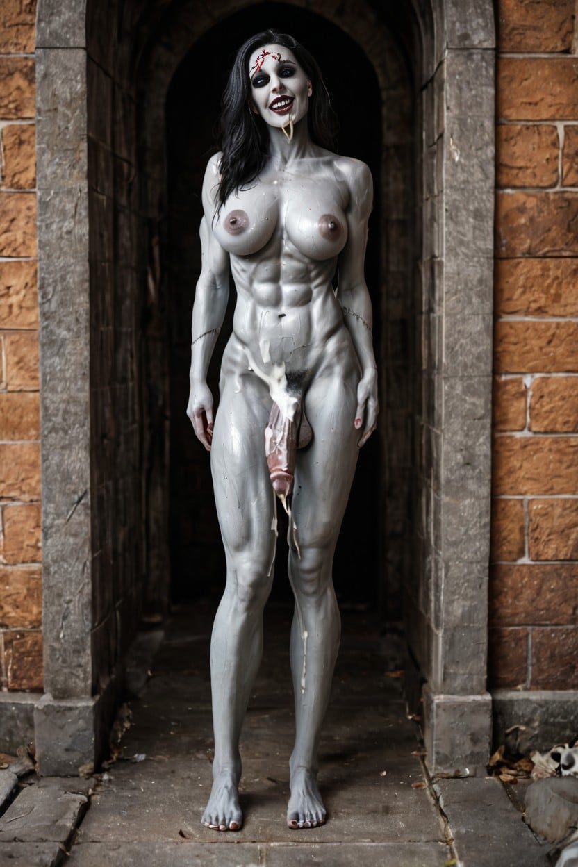Erect Cock, Full Body View, セックスの後 AIポルノ