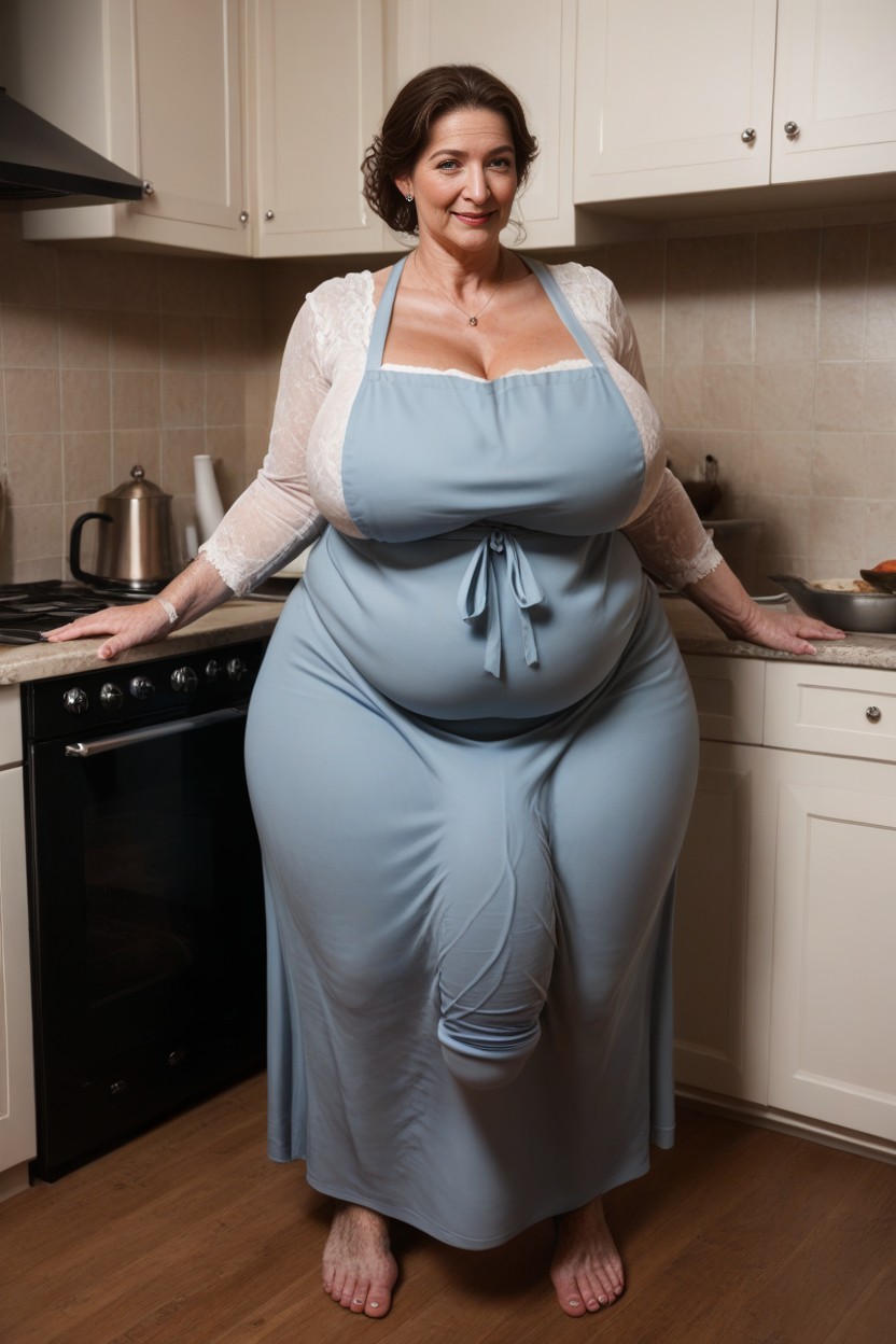 60+, Massive Bulge, Kitchen AI Porn