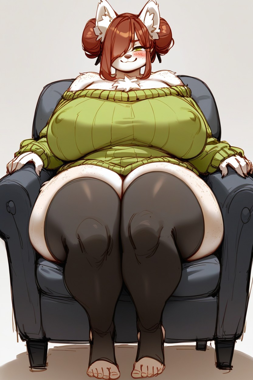 Dangling Legs, Toeless Stockings, Zootopia Style Furry AI Porn