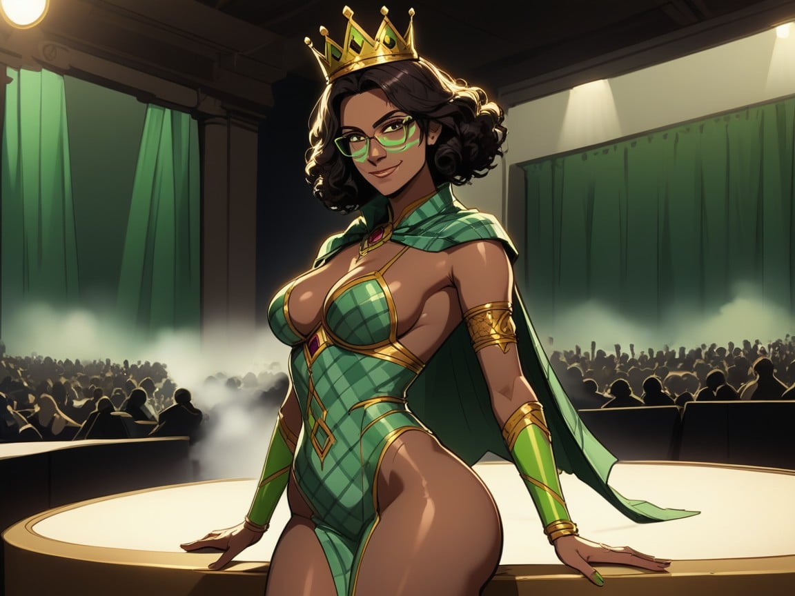 Crowd Applauding, Interior, Medieval Kingdom Backdrop Setting Porno latina IA