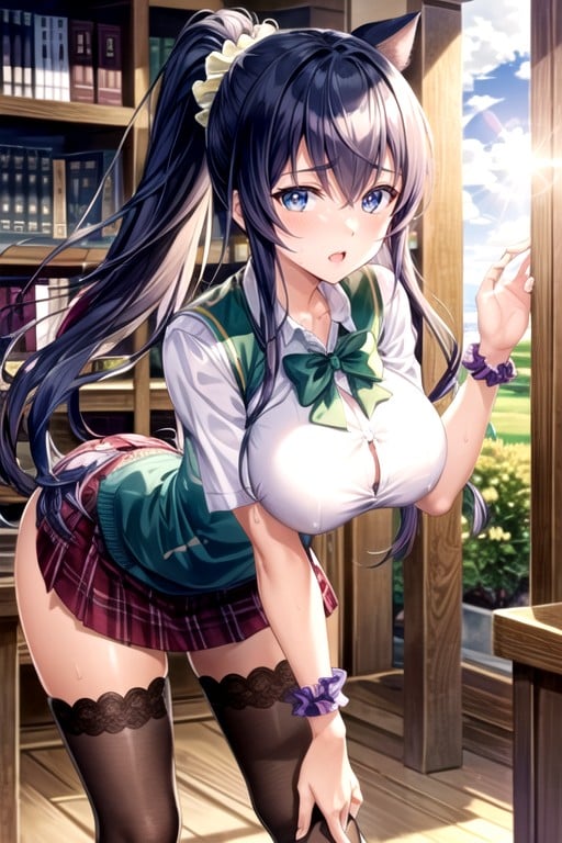 Tojo Nozomi Love Live!, Brown Sweater Vest, Cum Hentai AI Porn