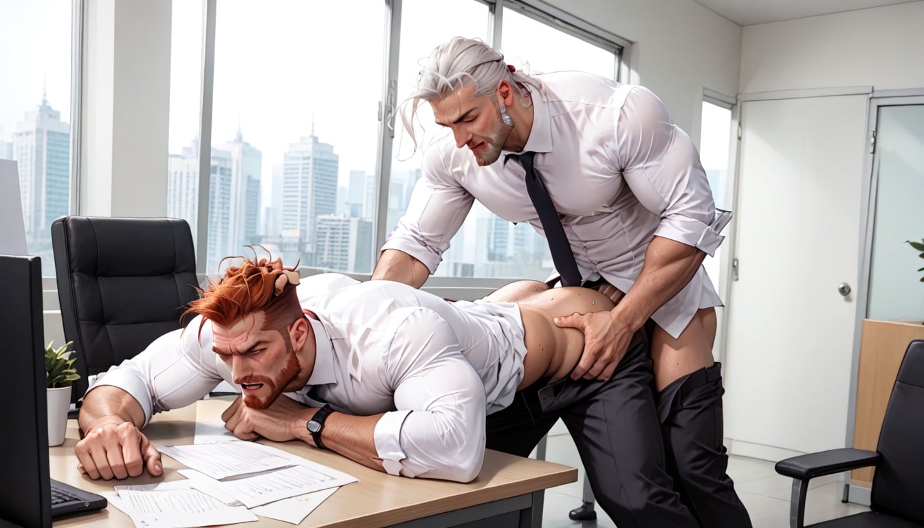 On All Fours, Slicked Back, Pants Down AI Gay Porn