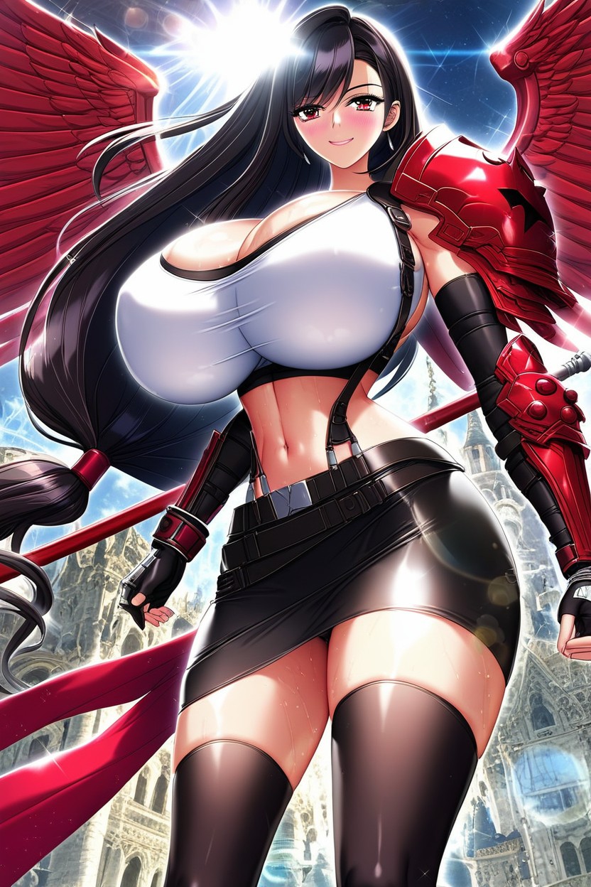 Tifa Lockhart (final Fantasy), Sexy Wings, Exposed Waist Hentai AI Porn
