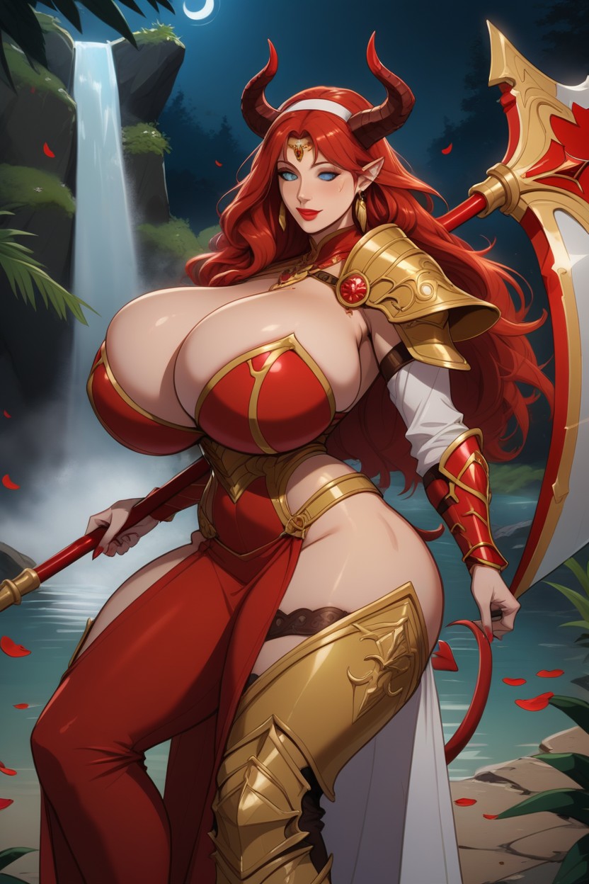 Lifting Hair With Left Hand, Lean Body, Celica From Fire Emblem ラティーナAIエロ