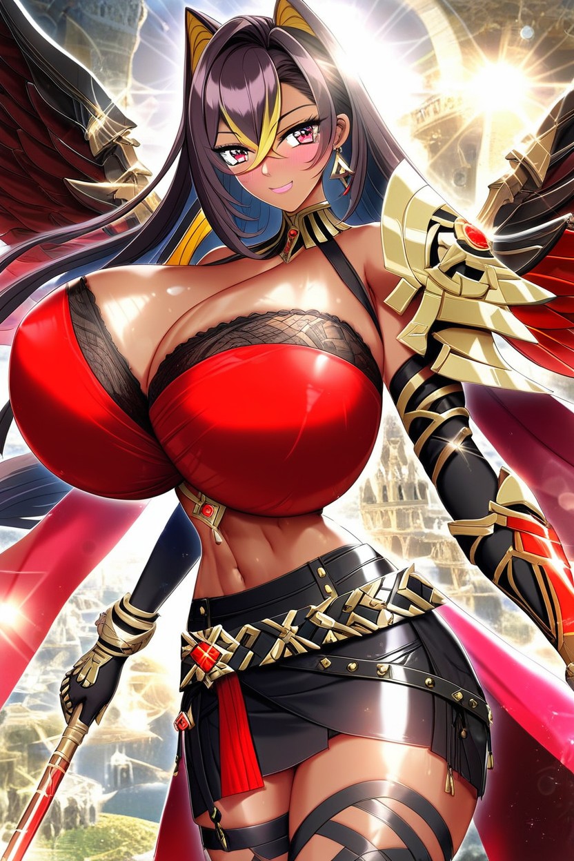Hair Covering One Eye, Fit, Ultra Detailed Hentai AI Porn