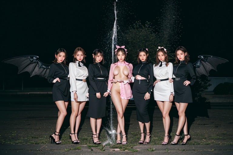 Flying In The Sky, Transparent Sleeve, Pink Nipples 아시아 AI 포르노