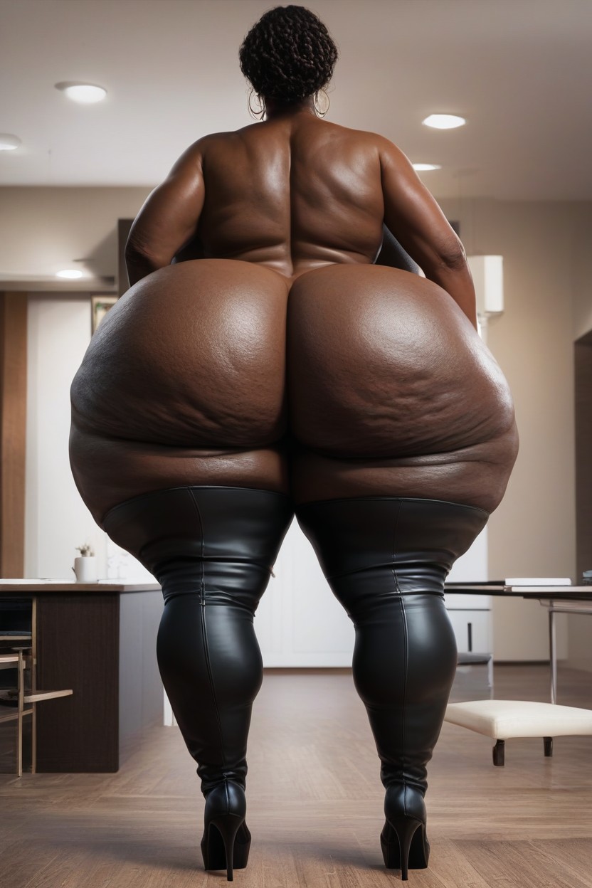 Standing, Extremely Wide Hips, Super Thick Thighs AI Porn