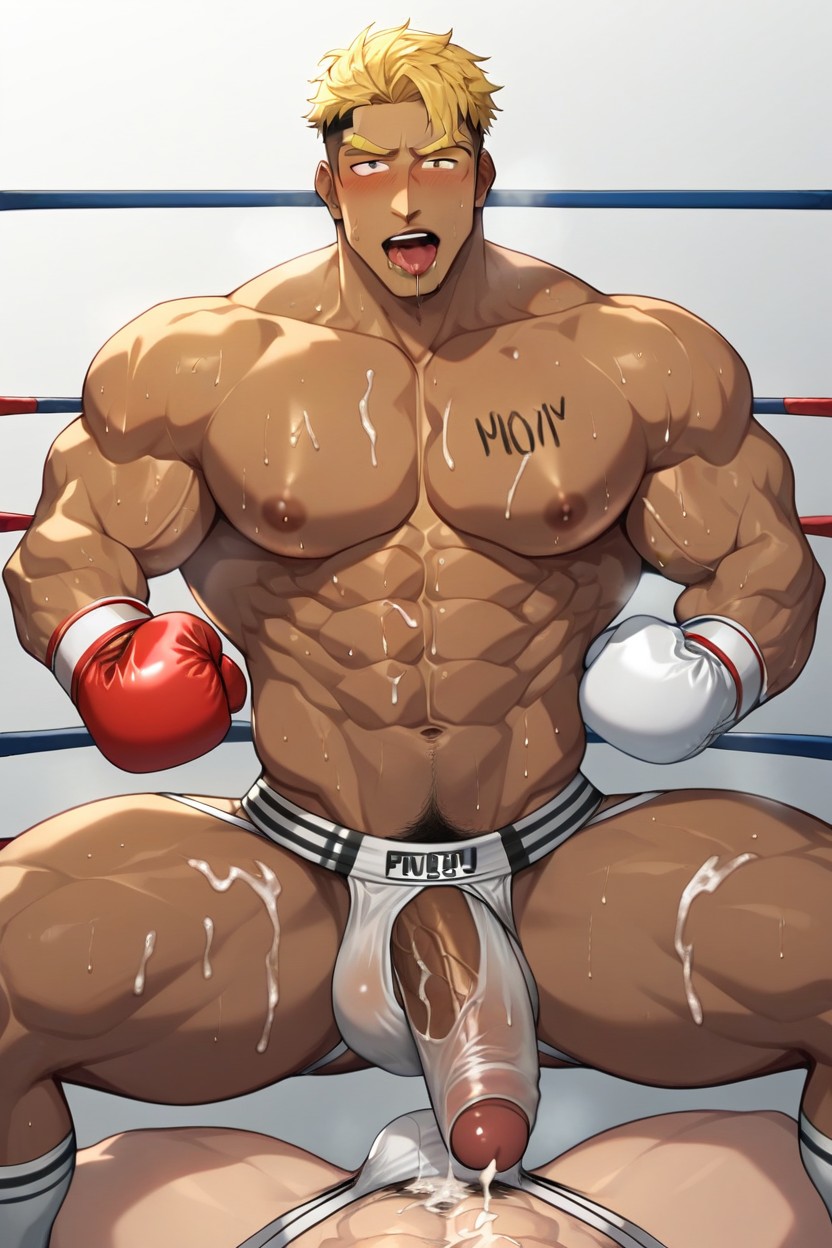 Boxing, Face, Stained Jockstrap 게이 AI 포르노