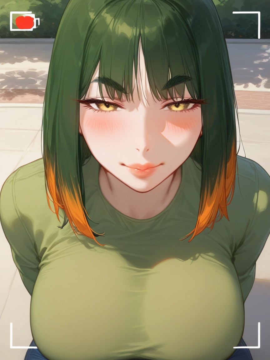 Top Down, Medium Length Hair, Hair Details Hentai AI Porn